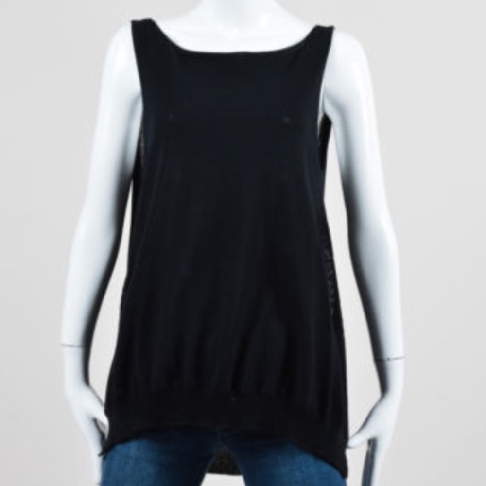 The Row Sleeveless Sweater Linen Cotton Black L - Picture 12 of 13
